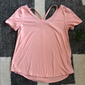 Light Pink Crisscrossed Top -Size XS